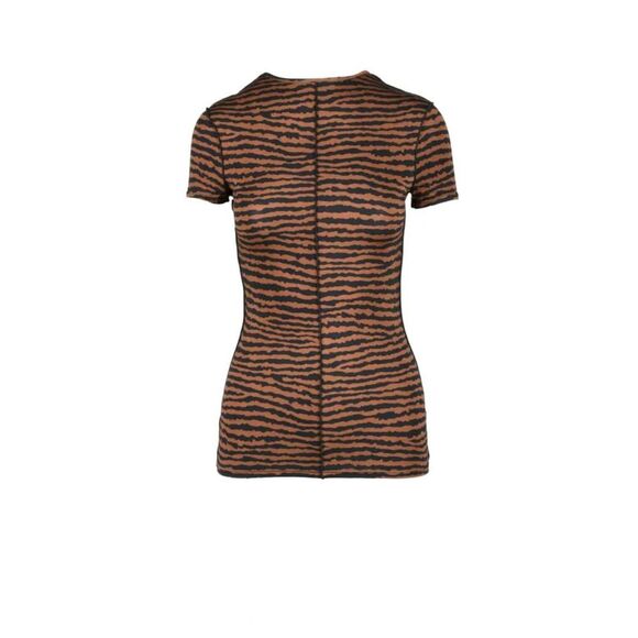 PROENZA SCHOULER Revolve TSHIRT Tie Dye Brown Black Animal Print Size Large NWT - Picture 1 of 6